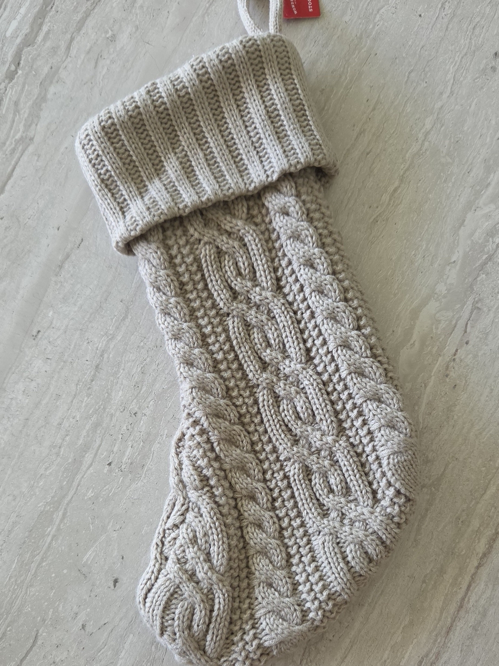 Wondershop Cream Cable-Knit Holiday Stocking